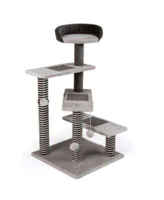 Sisal and Jute Wrapped Kitten Cat Tower, 37 Inch Tall
