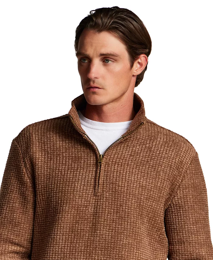 Men's Terry Grid Fleece Quarter-Zip Sweater - thumbnail 9