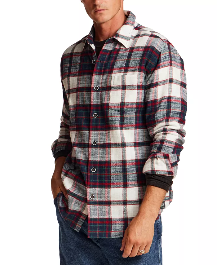 Men's Slub Flannel Plaid Shirt - thumbnail 8