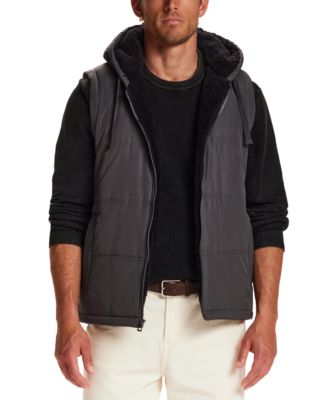 Men's Sherpa Hooded Full-Zip Vest