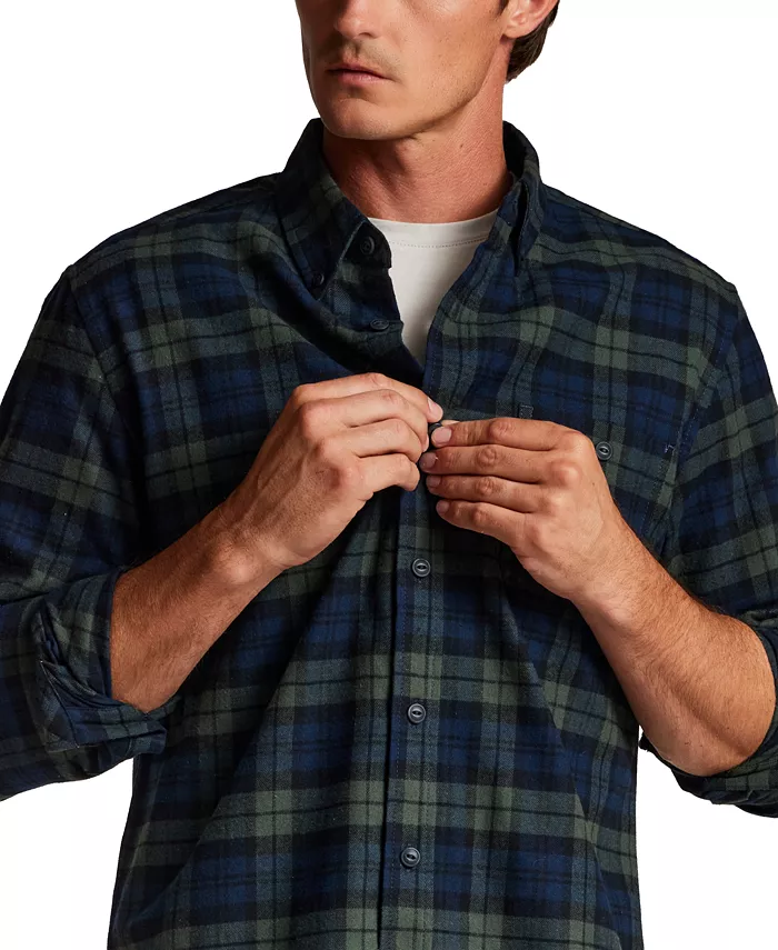 Men's Plaid Flannel Regular-Fit Shirt - thumbnail 8