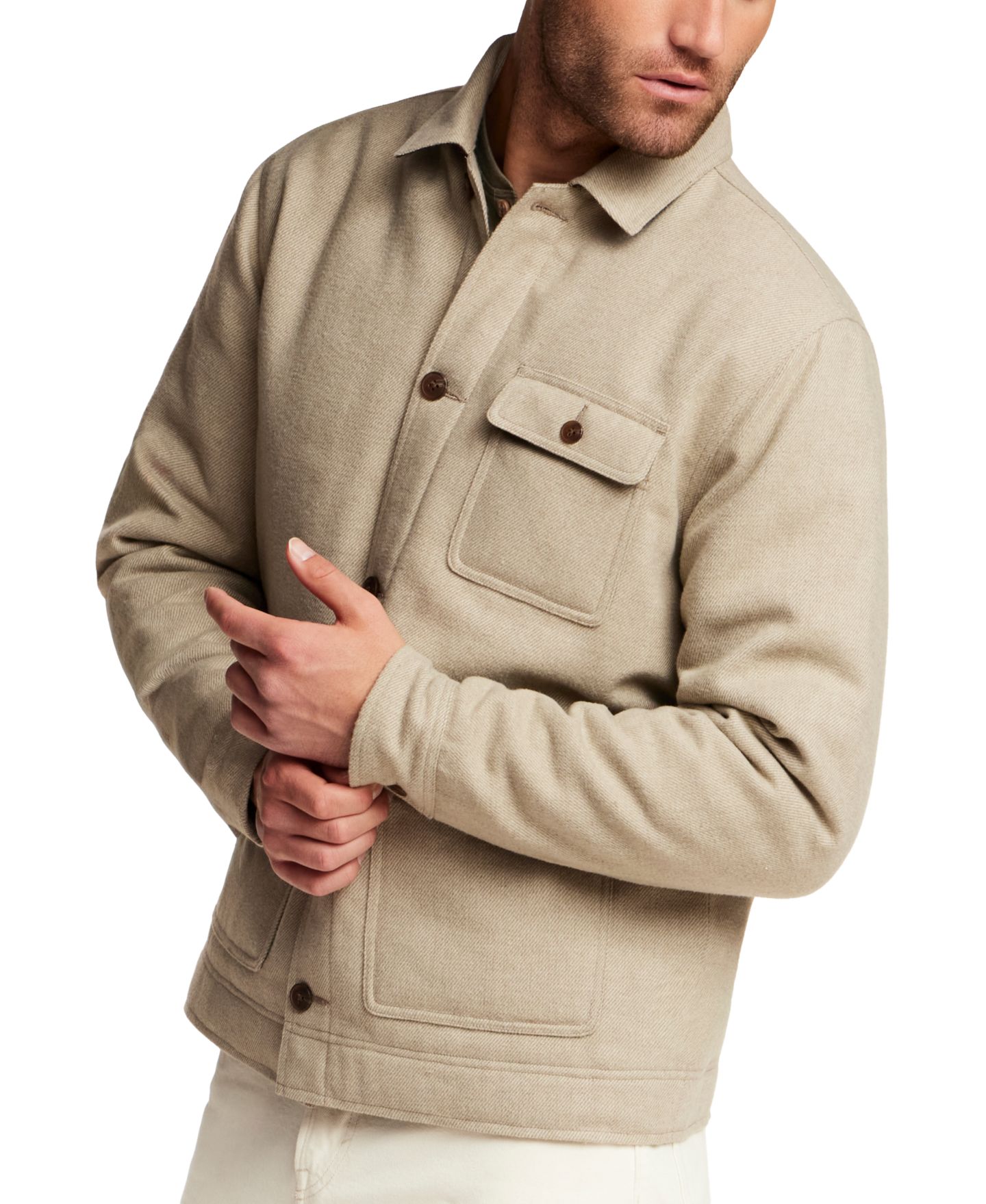 Мужская куртка Weatherproof Vintage Faux Wool Padded, цвет: Серо-бежевый — фото 3