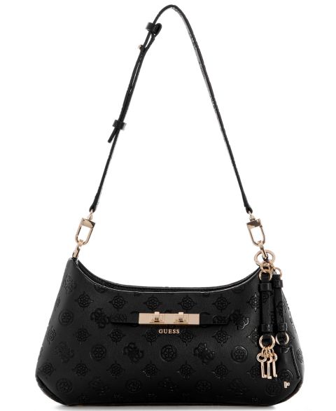 Женская сумка GUESS Carmella Medium Shoulder Handbag, цвет: Чёрный