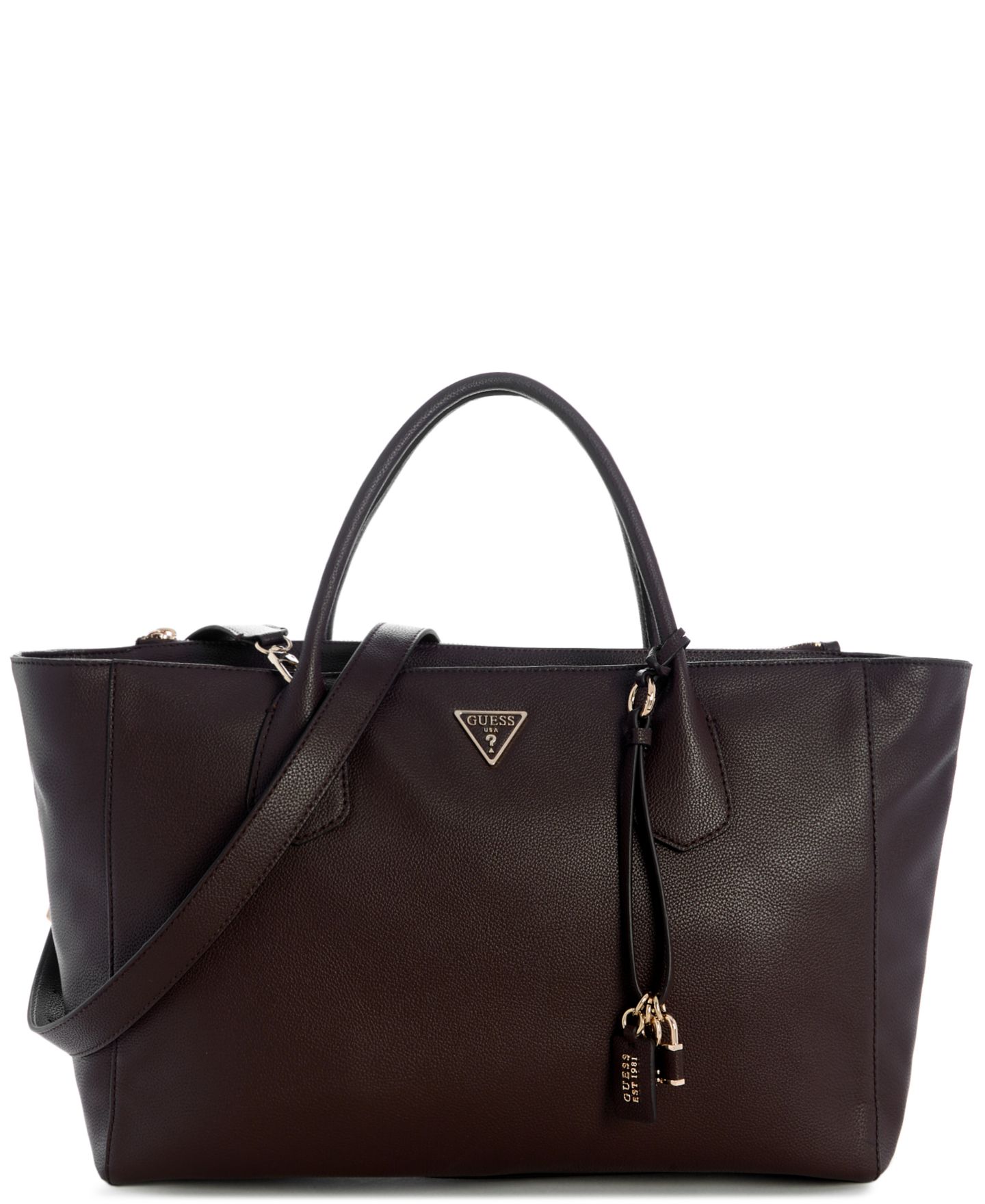 Женская сумка GUESS Marissa Tech Extra-Large Tote, цвет: Чёрный — фото 16