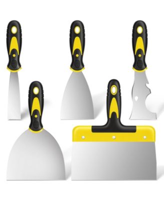 Spackle Putty Scrapers Set 5 Stainless Steel Drywall Tools