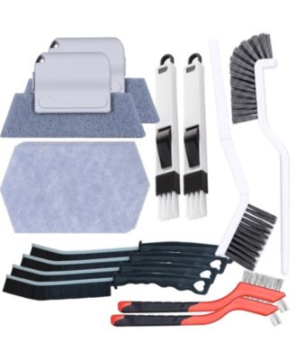 16Pcs Crevice Brush Set Hard Bristle Grout Scrubber