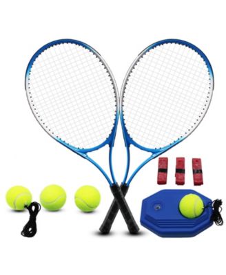 Tennis Rackets Set 2 Players 4 Balls 3 Overgrips Bag