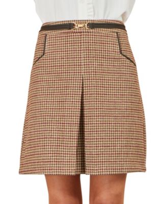 Women's Tailored Check Mini Skirt