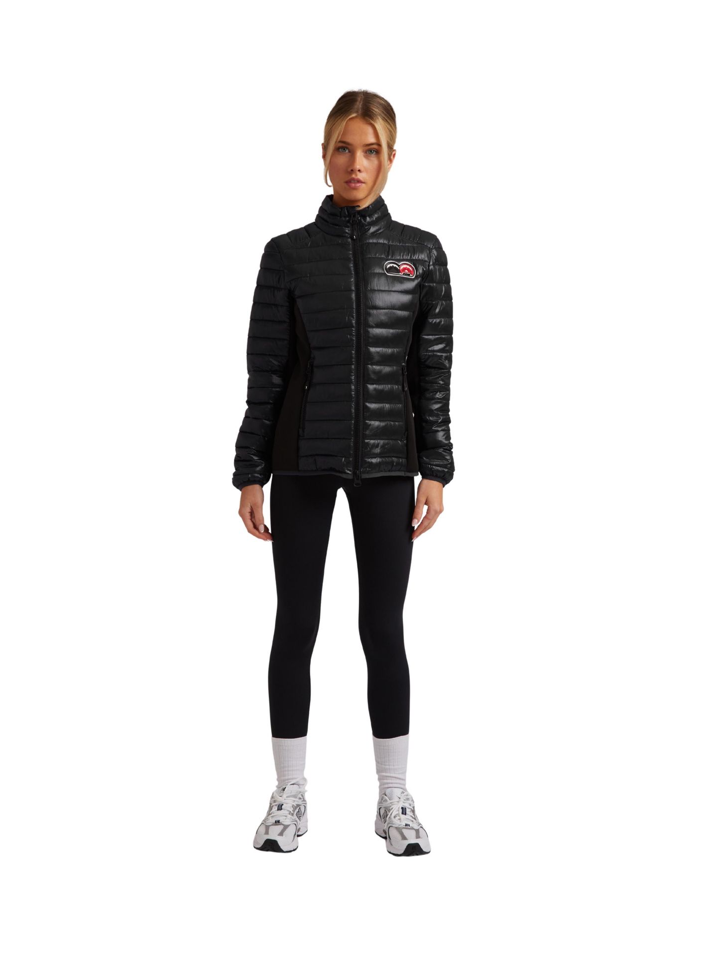 Женская куртка JACK1T Short Funnel-Neck Puffer, цвет: Чёрный — фото 4
