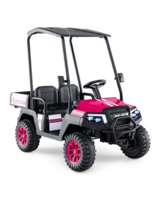 24V 4WD 2-Seater Kids' Ride-On Golf Cart with Remote Control, 110-lb Capacity, Ages 3+