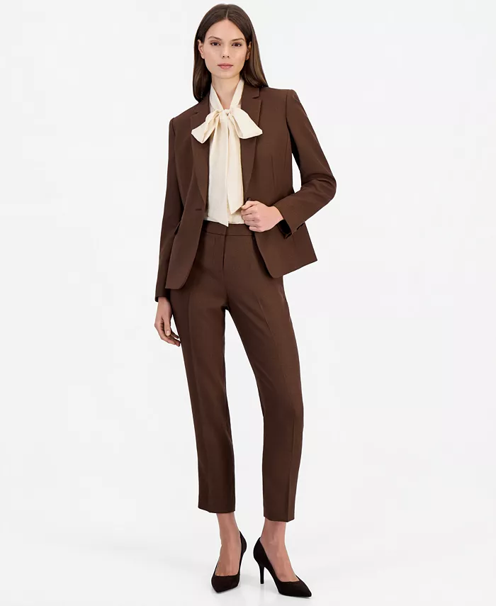 Women's Shoulder-Padded Peak-Lapel Blazer - thumbnail 7
