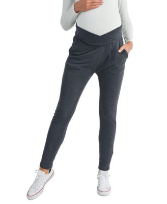 Maternity Pull-On Under-Bump Jogger Pants with Pockets