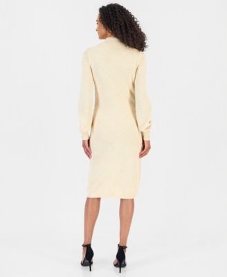 Tan/Beige Sweater Petite Work Dresses