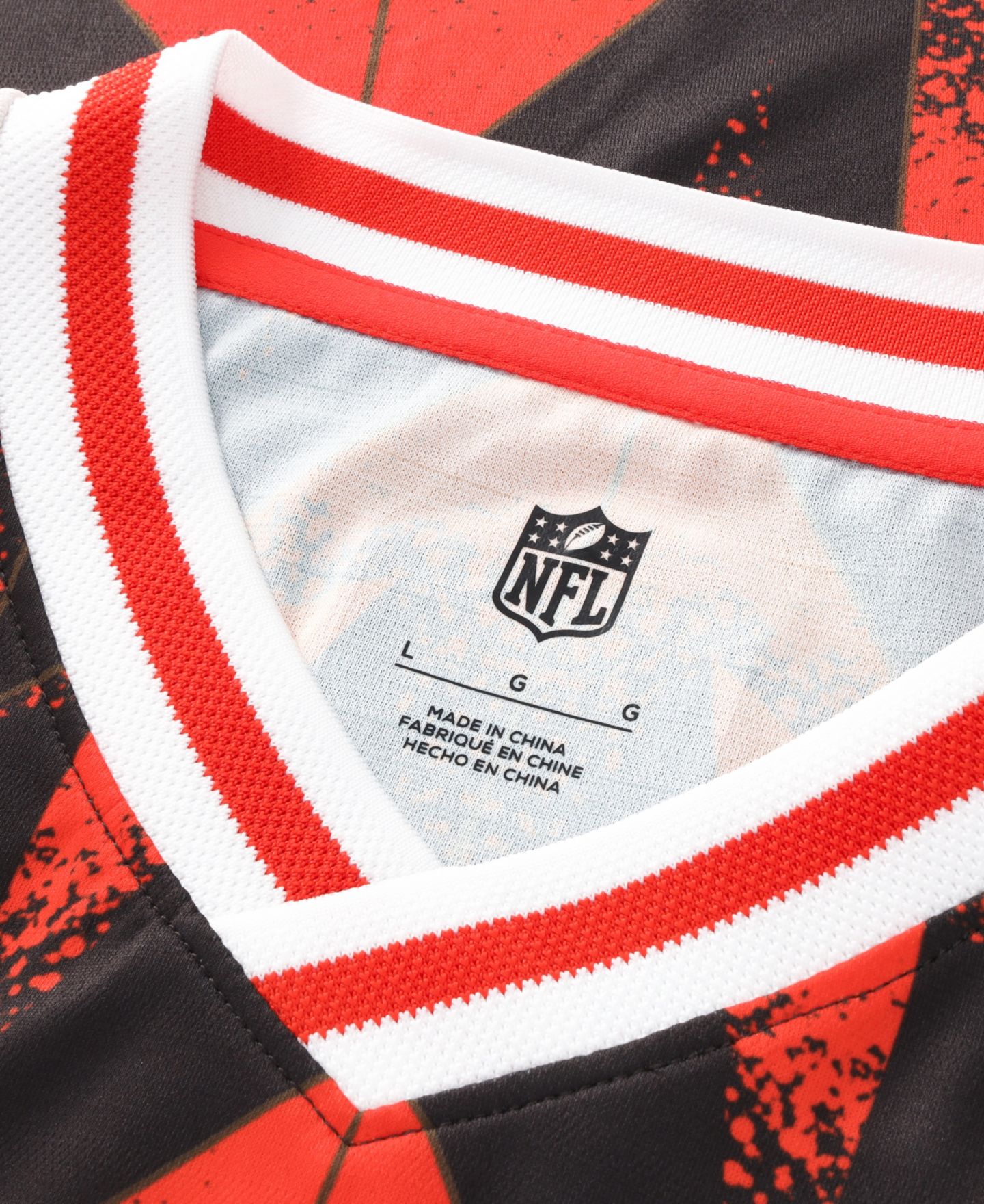 Детский топ Fanatics Orange/Brown Cleveland Browns Football x Football V-Neck Fan Jersey — фото 2