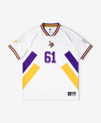 Big Boys and Girls White Minnesota Vikings Football x Football V-Neck Fan Jersey