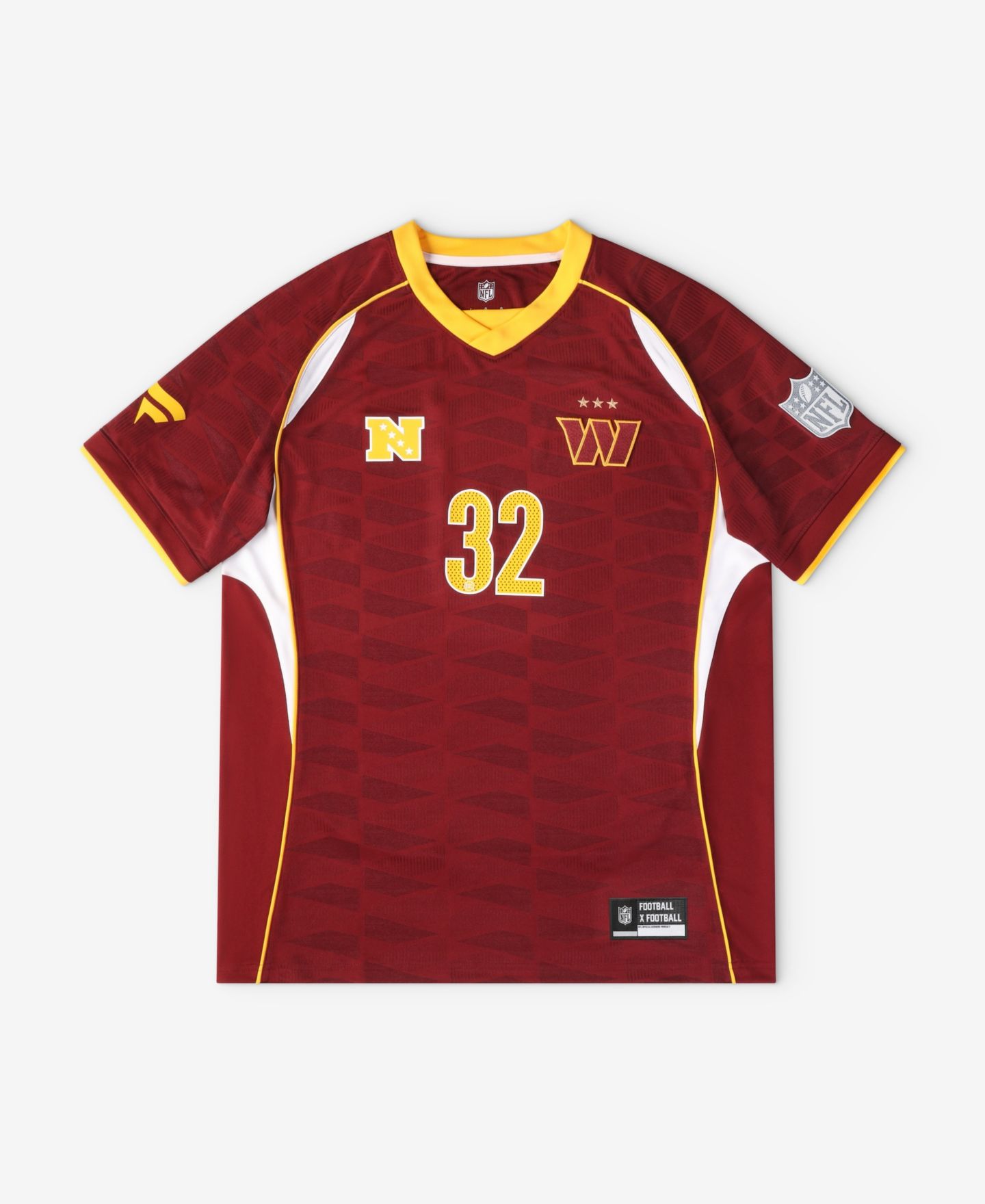Детский топ Fanatics Burgundy Washington Commanders Football x Football V-Neck Fan Jersey — фото 1