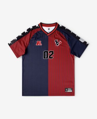 Big Boys and Girls Navy/Red Houston Texans Football x Football V-Neck Fan Jersey