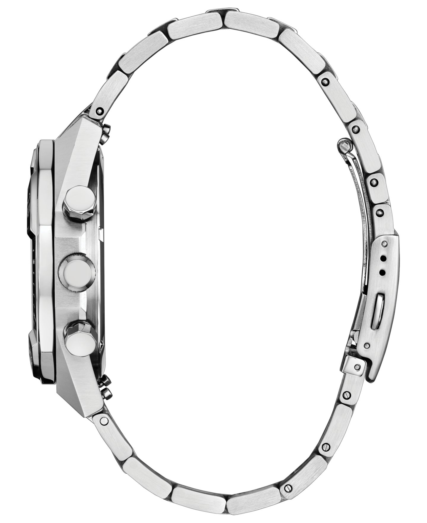 Мужские часы Citizen Nighthawk Silver-Tone Stainless Steel Bracelet Watch 42mm — фото 2