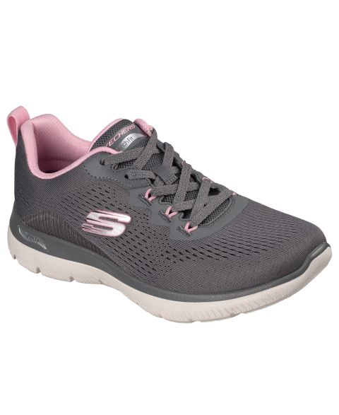 Женские кроссовки Skechers Slip-Ins: Arch Fit Summits - Daily Flow Sneakers Wide Width, цвет: Розовый / Графитовый