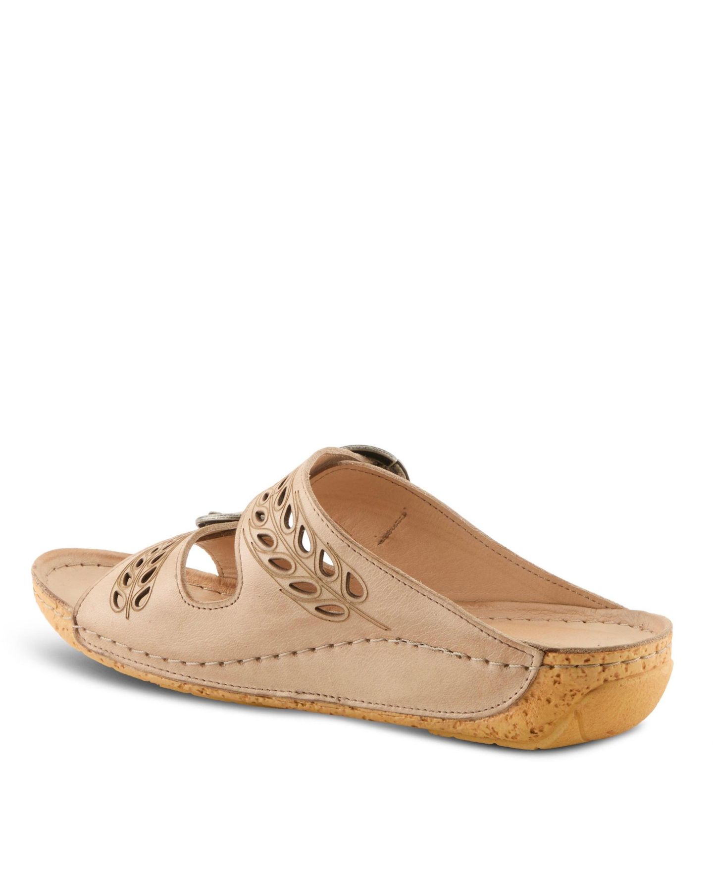 Женские сандалии Spring Step Gelatia Slide Wedge with Laser-Cut Detail, цвет: Бежевый — фото 7