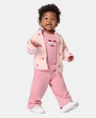 Baby Girls' Long-Sleeve Jacket, T-Shirt and Pants, 3-Piece Set