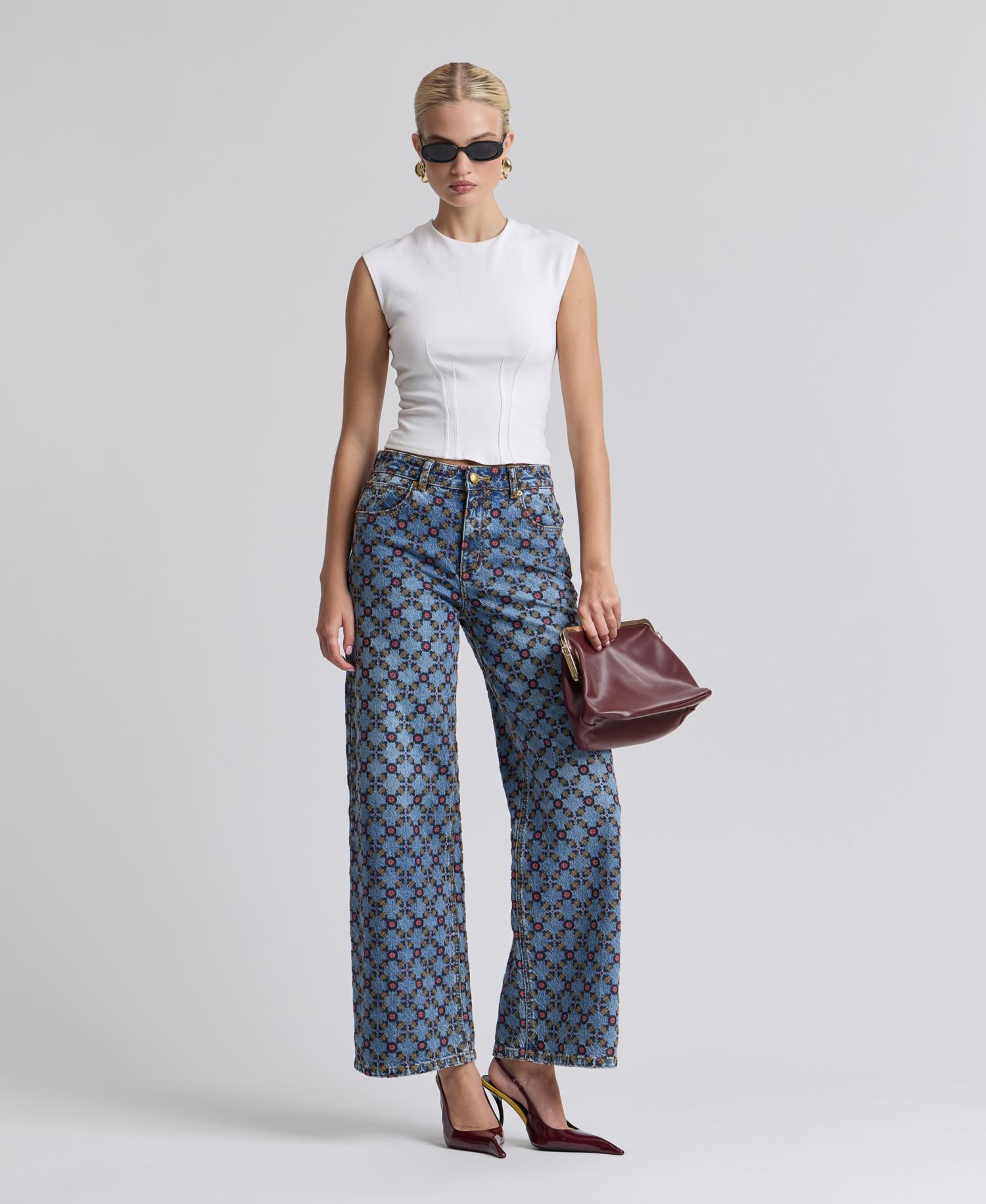 Women's Mid-Rise Wide-Leg Jeans