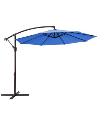 10 Patio Cantilever Offset Umbrella Yard Garden Outdoor with  8 Ribs