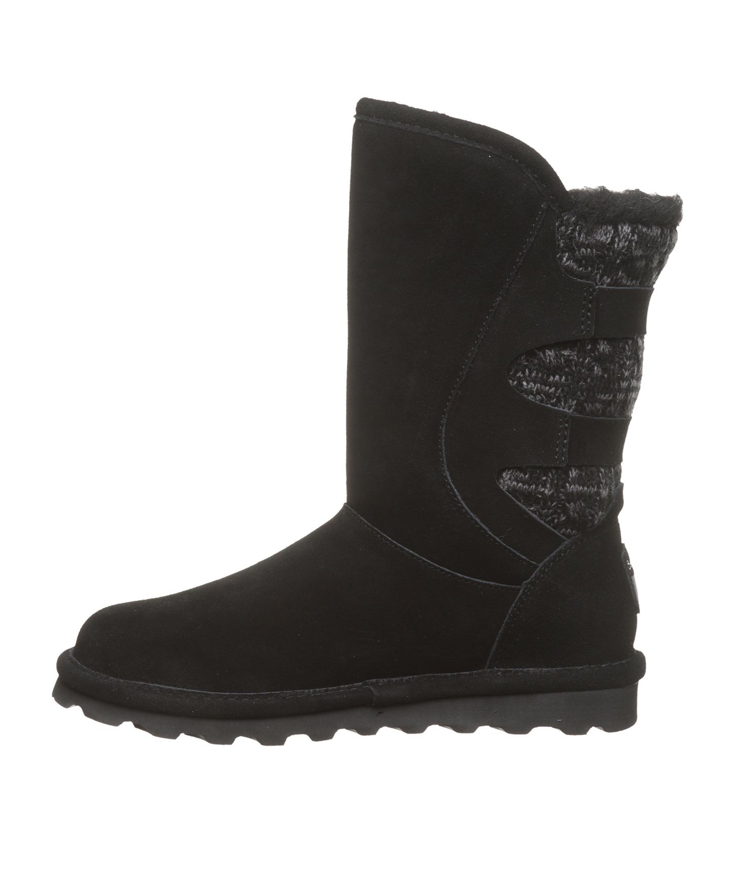 Женские ботинки Bearpaw Jenni Knit Back Accent Mid-Calf, цвет: Чёрный — фото 7