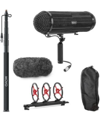BYPB25+BYPVM1000 9.8-Foot Shock-Mount Boom Pole and Blimp Windscreen Kit for Shotgun Microphones