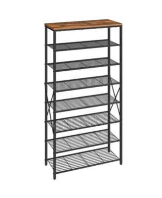 Freestanding 8-Tier Metal Shoe Rack Organizer for Entryway Bedroom Closet Storage