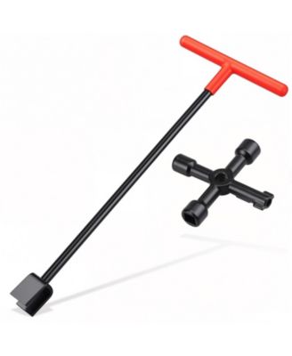 Water Meter Key 4-Way Utility Shut Off Tool