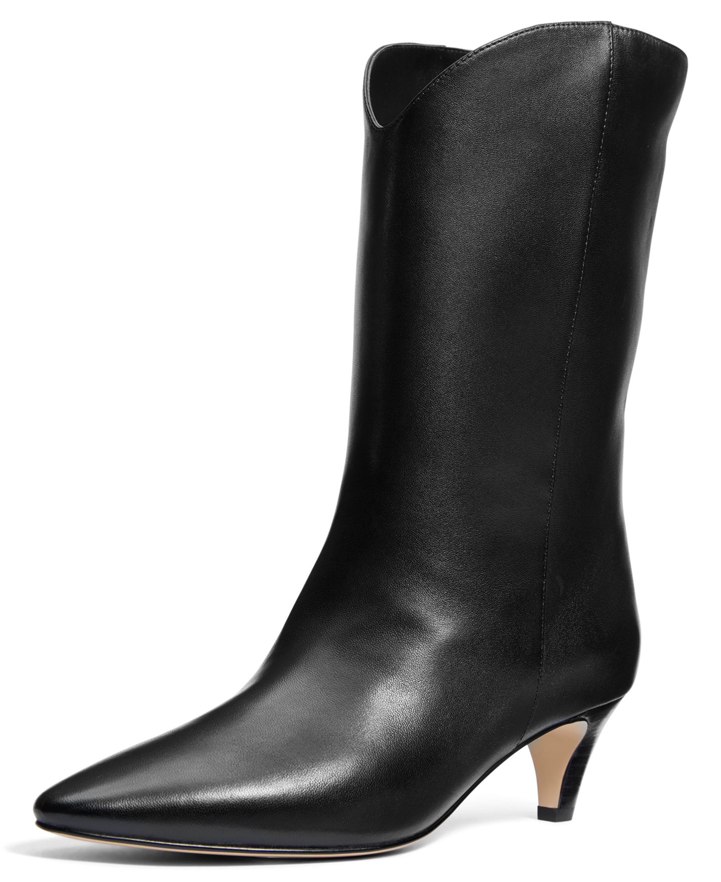 Женские ботинки Michael Kors Daniela Slip-On Mid, цвет: Чёрный кожаный — фото 6