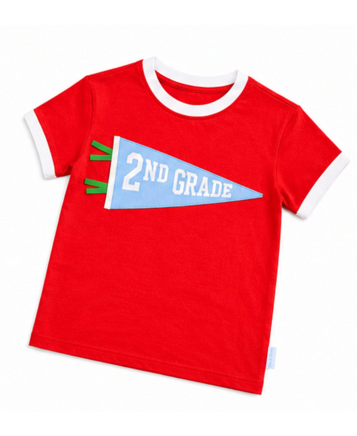 Футболка Bits & Bows Little/Big Unisex 5-12 2nd Grade Crewneck для девочек, цвет: Красный / Синий — фото 3
