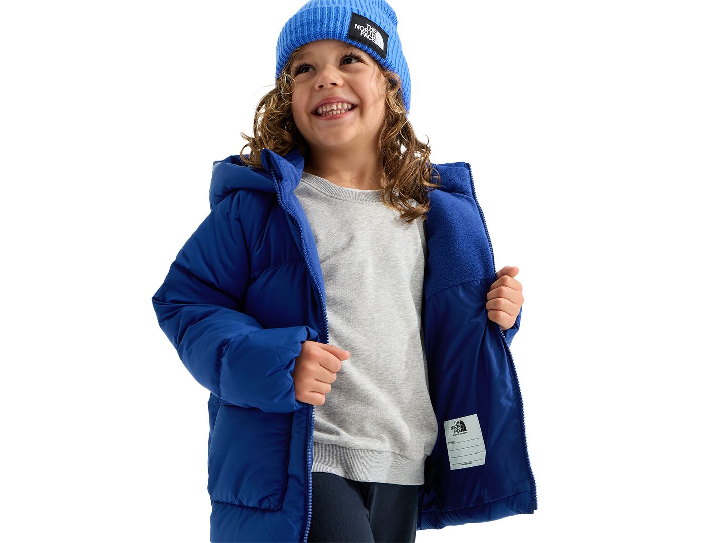 Детская куртка The North Face Down Fleece-Lined Insulated Parka, цвет: Насыщенный синий — фото 3