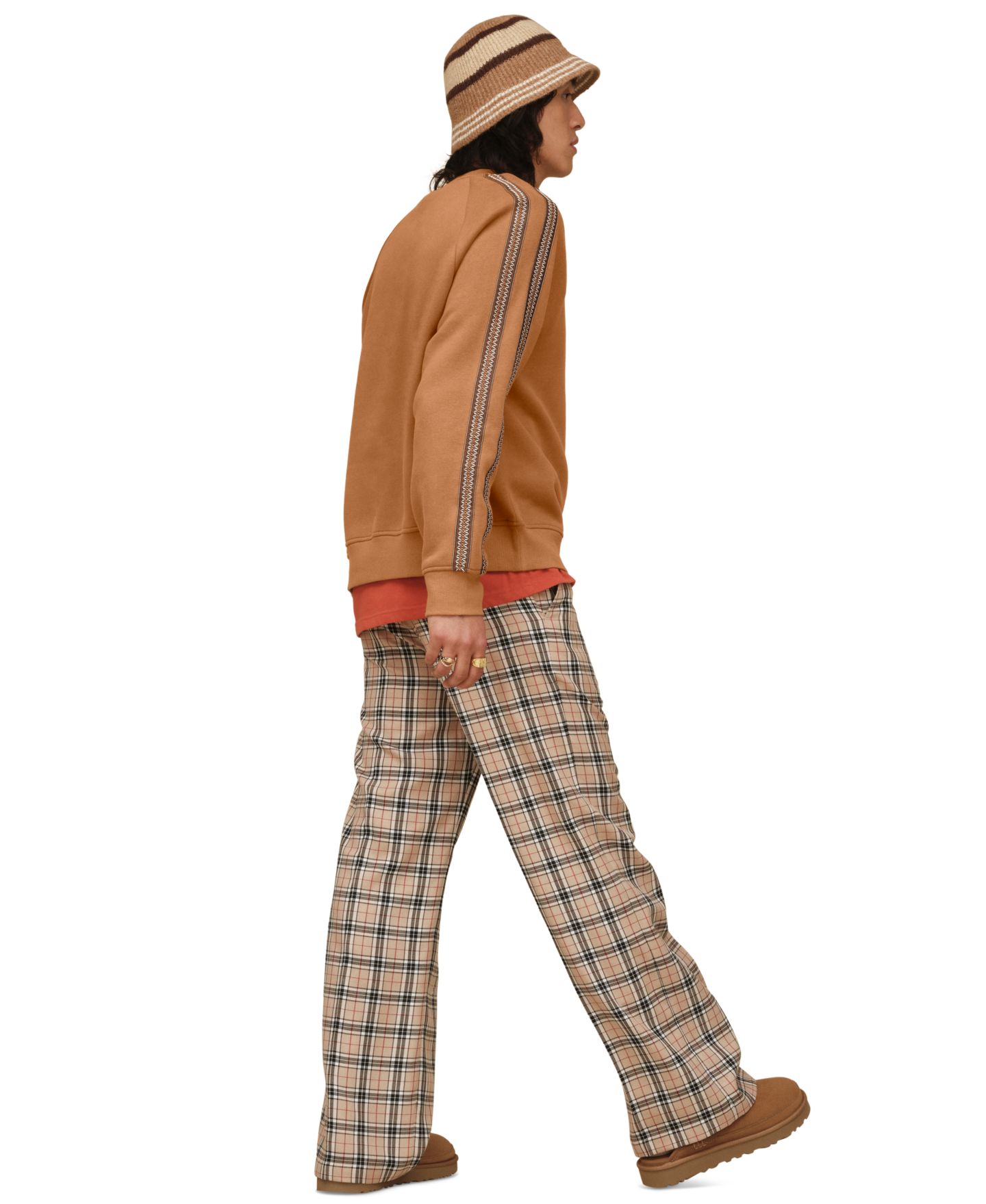 Мужской свитшот UGG® Tasman Crewneck, цвет: Каштановый — фото 3