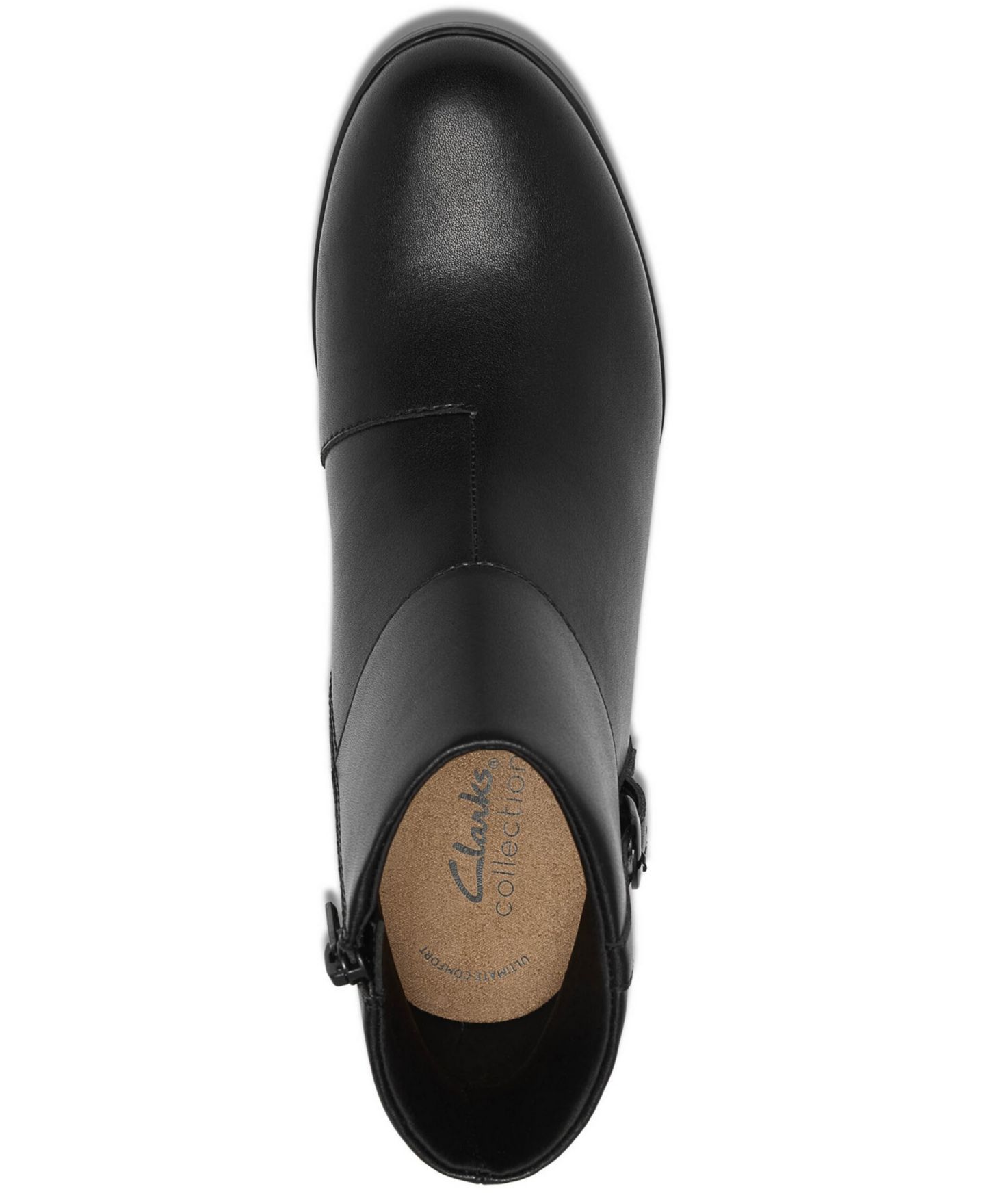 Женские ботинки Clarks Emily Block Heel Booties, цвет: Чёрный кожаный — фото 4