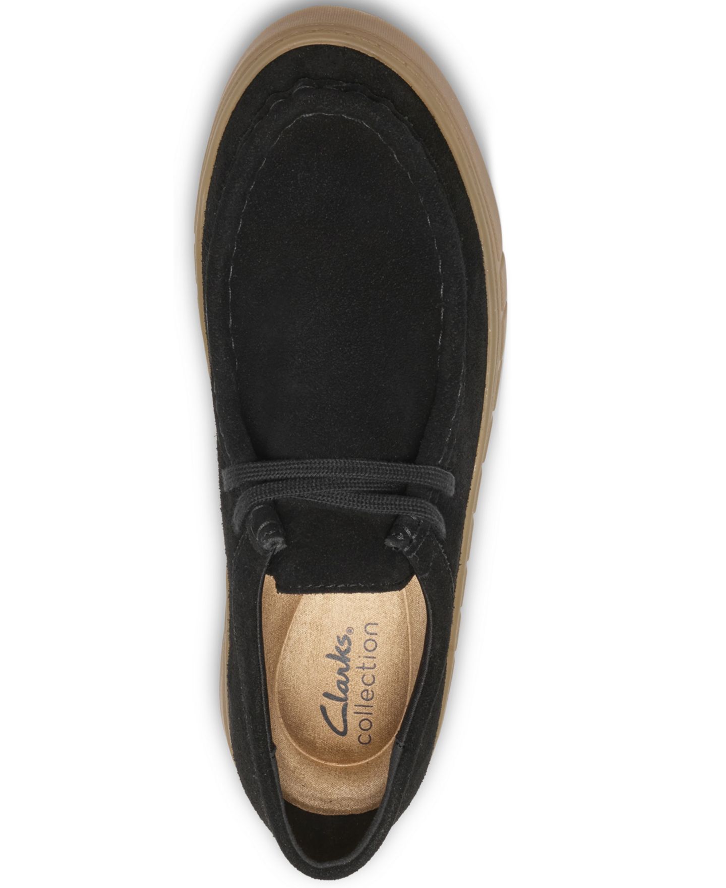 Женские кроссовки Clarks Mykah Beat Moccasin Lace-Up, цвет: Чёрный замшевый — фото 4