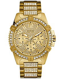 Men's Crystal Gold-Tone Stainless Steel Bracelet Watch 46mm