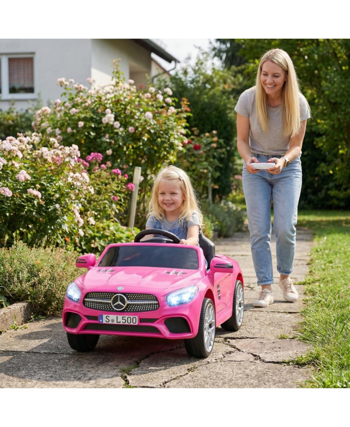 Sugift 12V Kids Ride On Car With Remote Control and Music, Ages 3-8