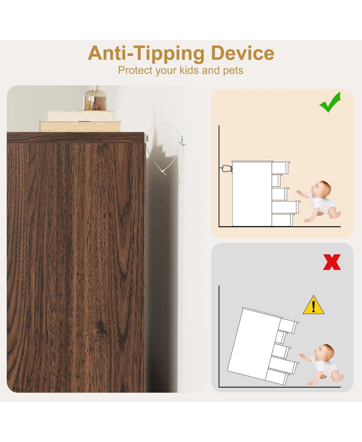 homfan 5-Drawer Dresser