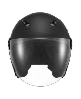 DOT Approved 3/4 Open Face Motorcycle Helmet with Clear Visor