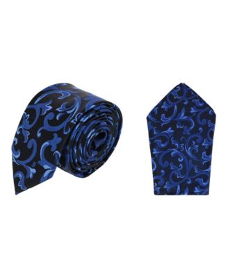 Men's Christian the Romantic Brocade Silk Necktie and Pocket Square Bundle