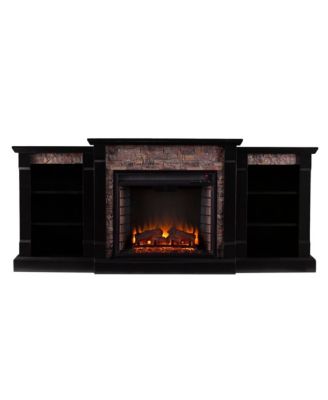 Gallatin Electric Fireplace with Bookcases