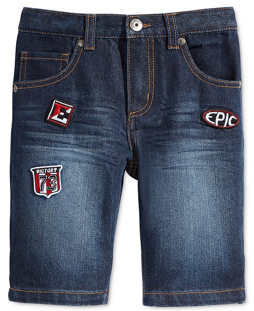 Epic Threads Patch Denim Shorts, Toddler Boys (2T5T), Created for Macy