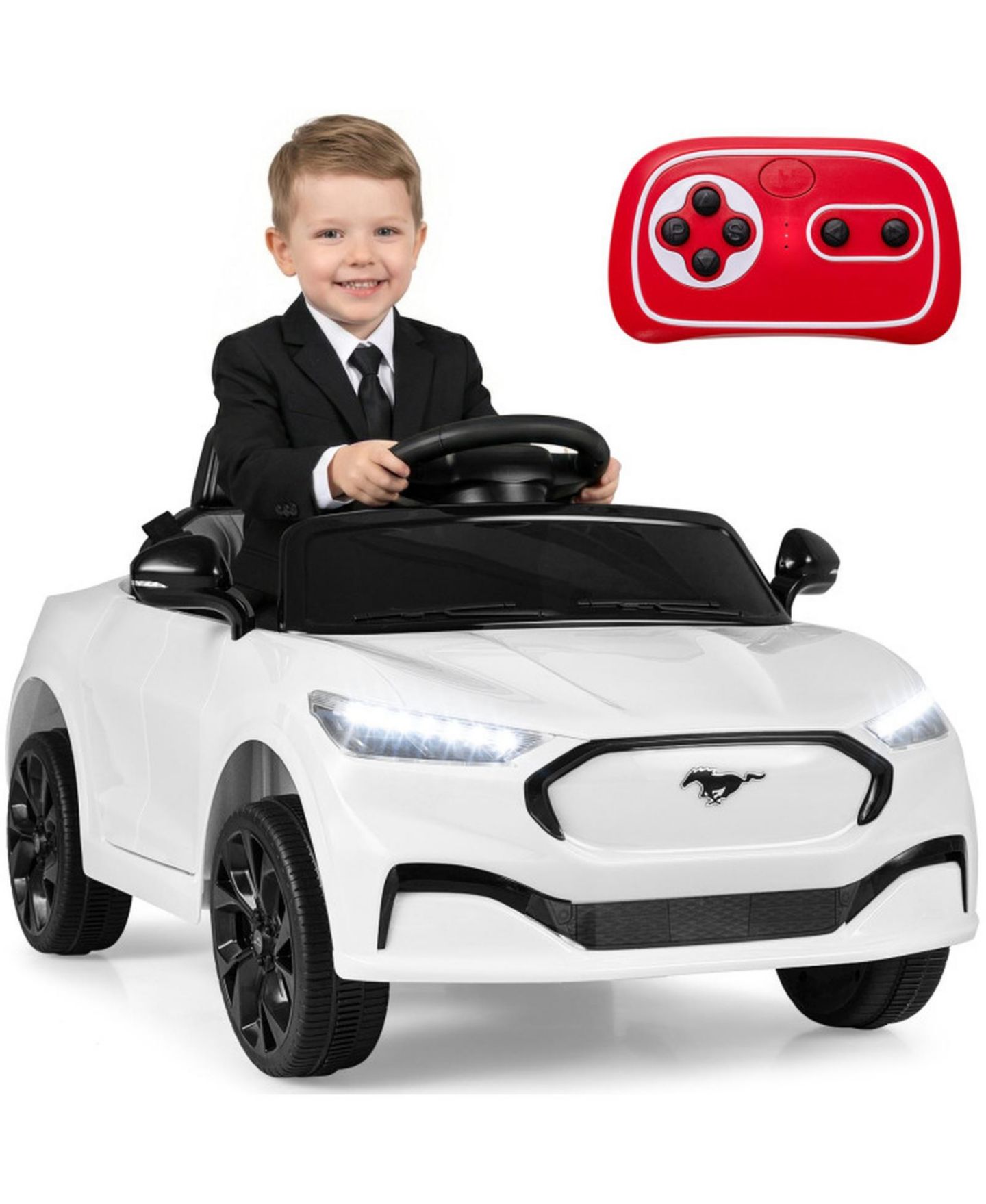 Детская игрушка HONGGE 12V Kids Ride-On SUV with Remote Control & LED Headlights, 66-Lb. Capacity, Ages 3-8, цвет: Белый — фото 11