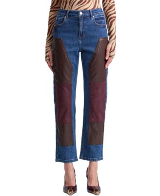 Women's Carpenter Colorblock Straight-Leg Jeans