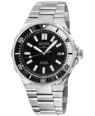 Men's Swiss Made Ticonic Swiss Automatic Silver Stainless Steel Bracelet Watch