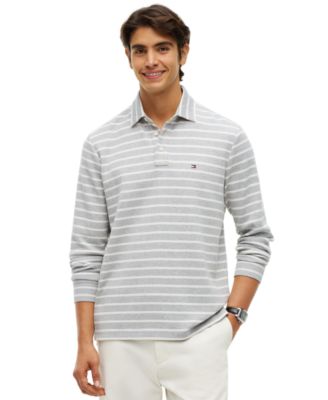 Men's Waffle Stripe Polo Shirt