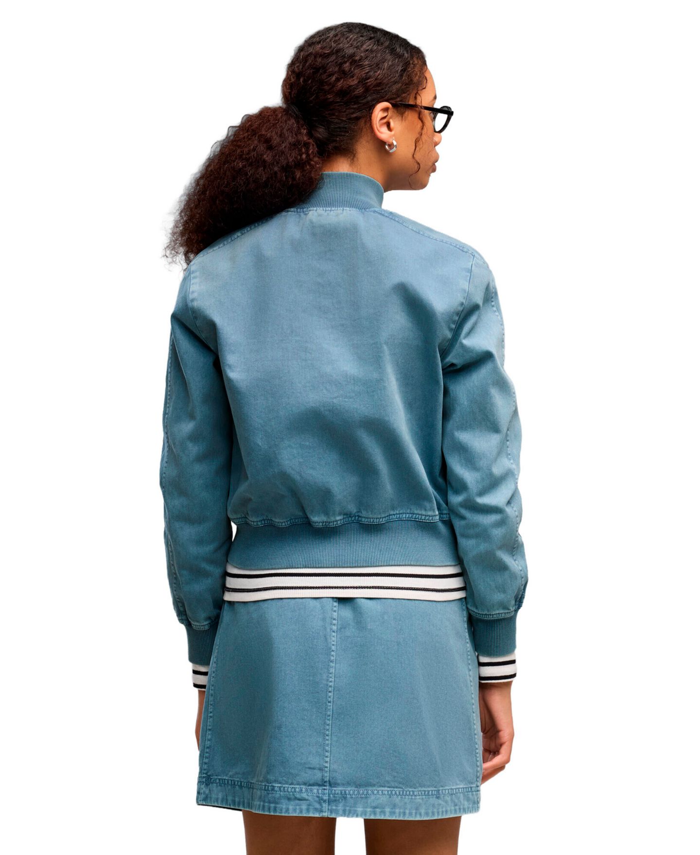 Женская куртка Puma Future Archive Washed-Twill Bomber Short, цвет: Холодный синий — фото 4