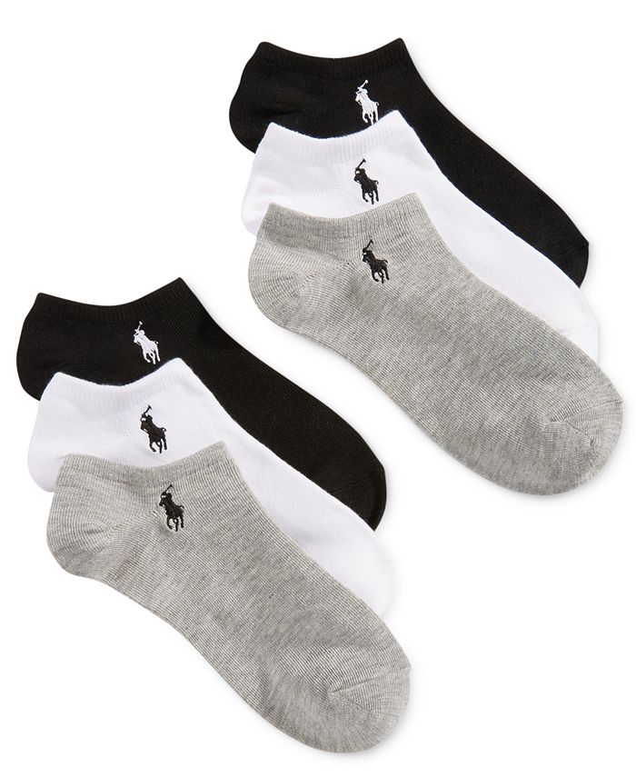 Polo Ralph Lauren Womens Flat Knit Ultra Low Cut Socks 6 Pack And Reviews Shop Socks Handbags